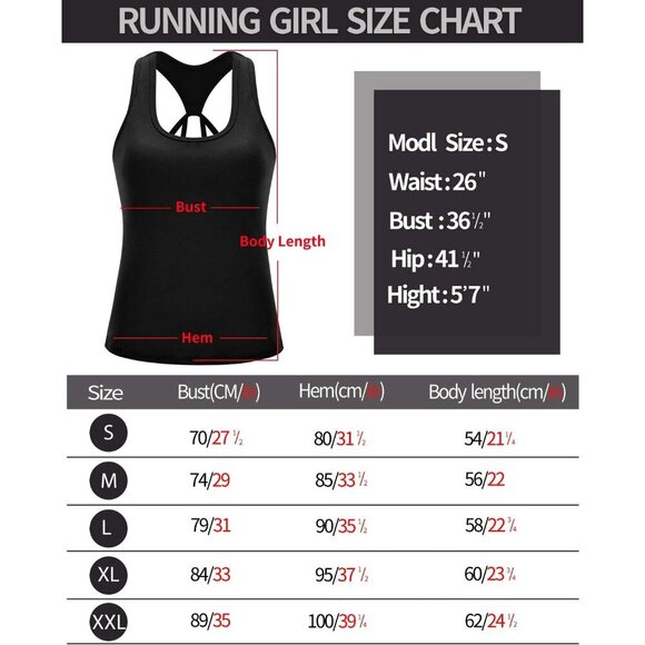 Workout Tank Top Women Built-in Shelf Bra Sleeveless Yoga Gym Athletic - Picture 7 of 7